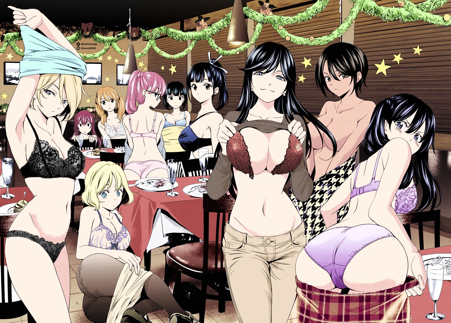 Seo Kouji Megami No Caf Terrace Hououji Akane Makusawa Ouka Ono Shiragiku Tsukishima Riho